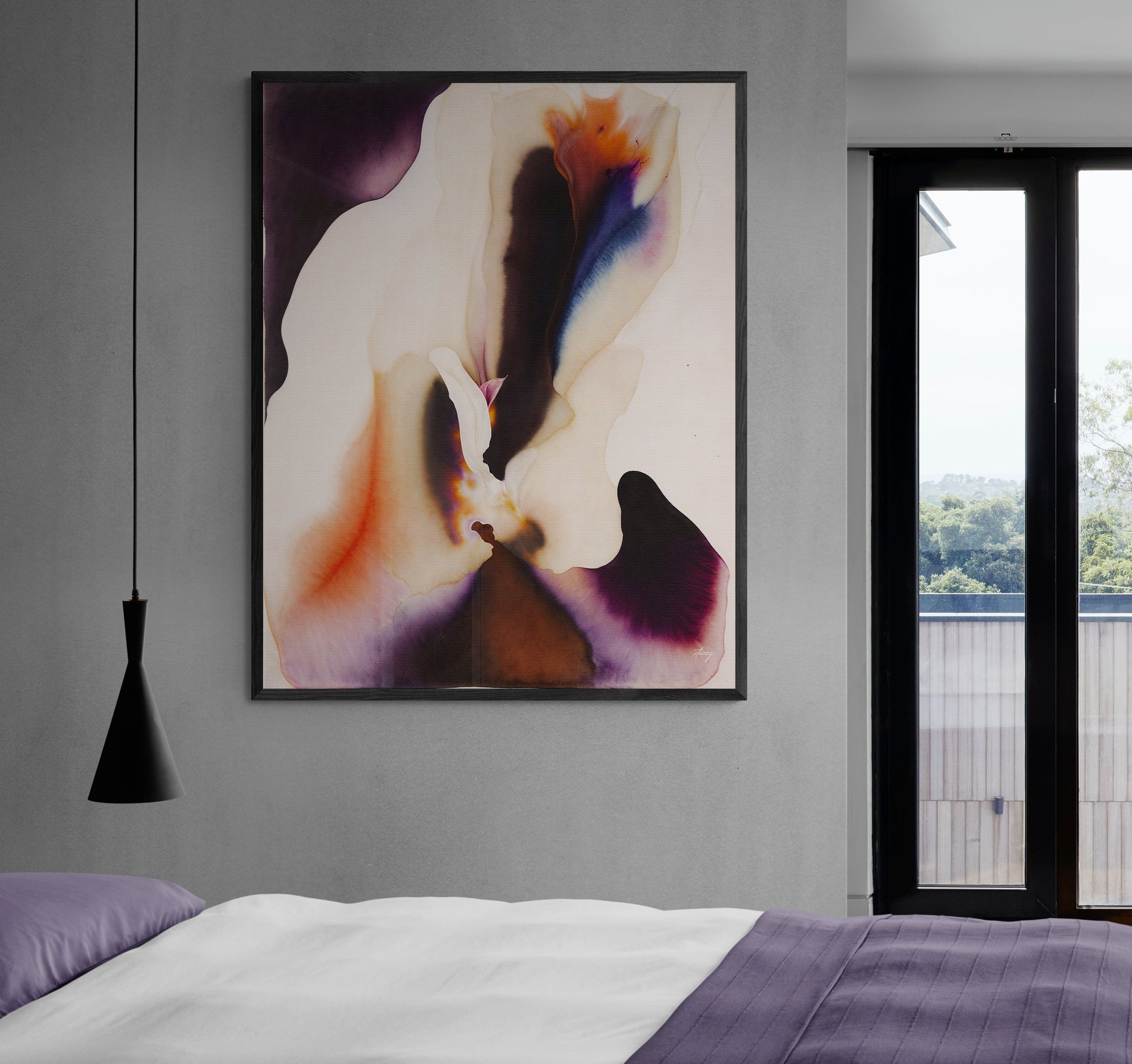 Canvas Print Velvet Bloom II by Tailored Canvases; abstract floral on crafting canvas on Tampa Home & Garden Store