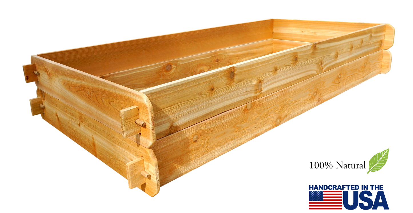 Timberlane Gardens raised garden bed kit double-deep cedar two 3x6 beds on Tampa Home & Garden Store