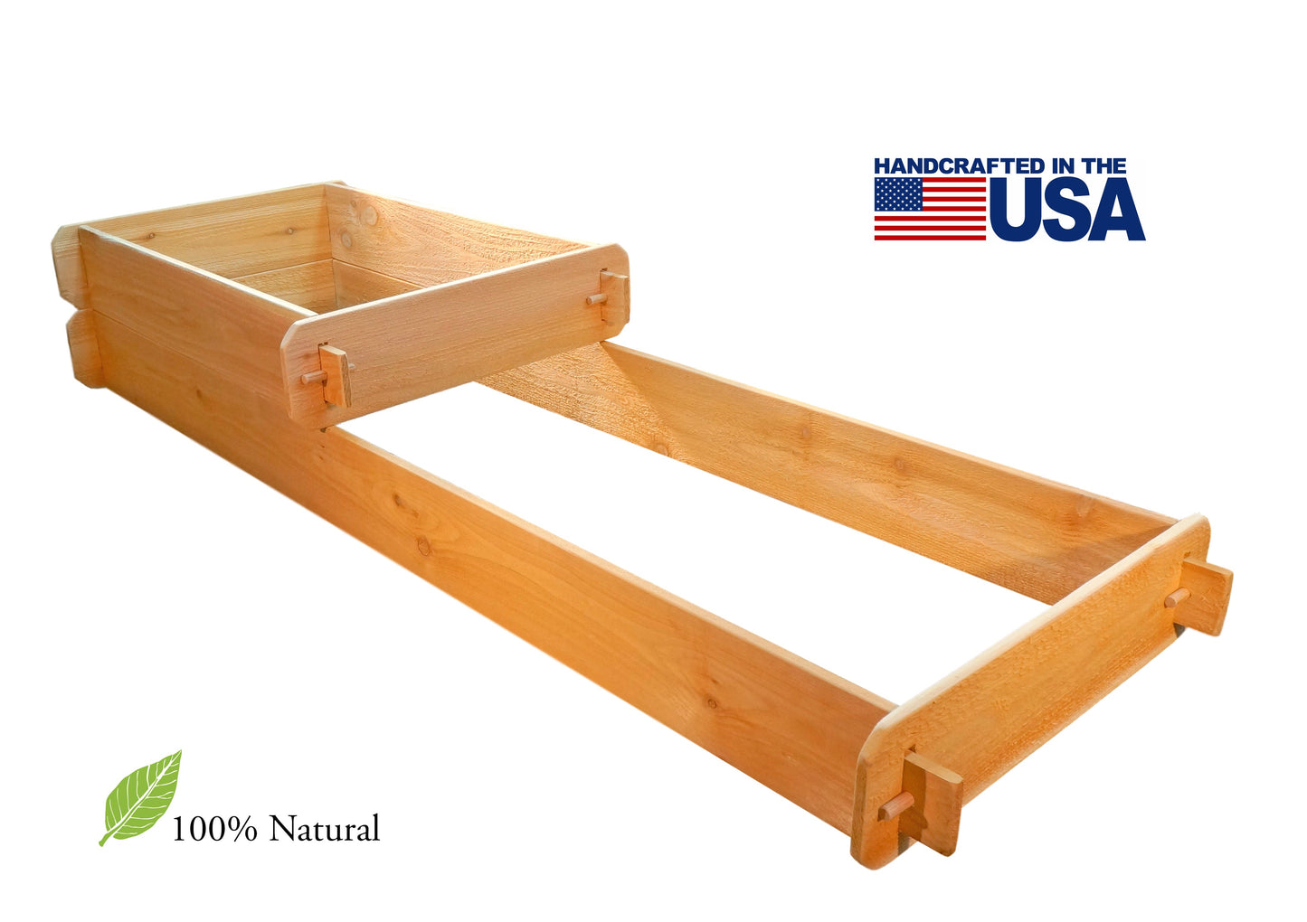 Timberlane Gardens raised garden bed kit 2-tier cedar 2x3 & 2x6 sizes, natural wood finish on Tampa Home & Garden Store