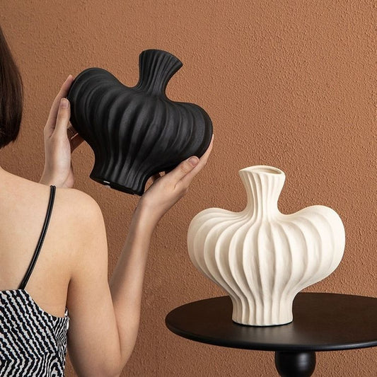 Plastic art imitation ceramic vase high-end decoration for living room desktop decoration - Tampa Home & Garden Store