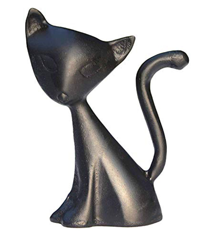 Vibhsa cat ring holder jewelry organizer black cat silhouette, minimalist design on Tampa Home & Garden Store