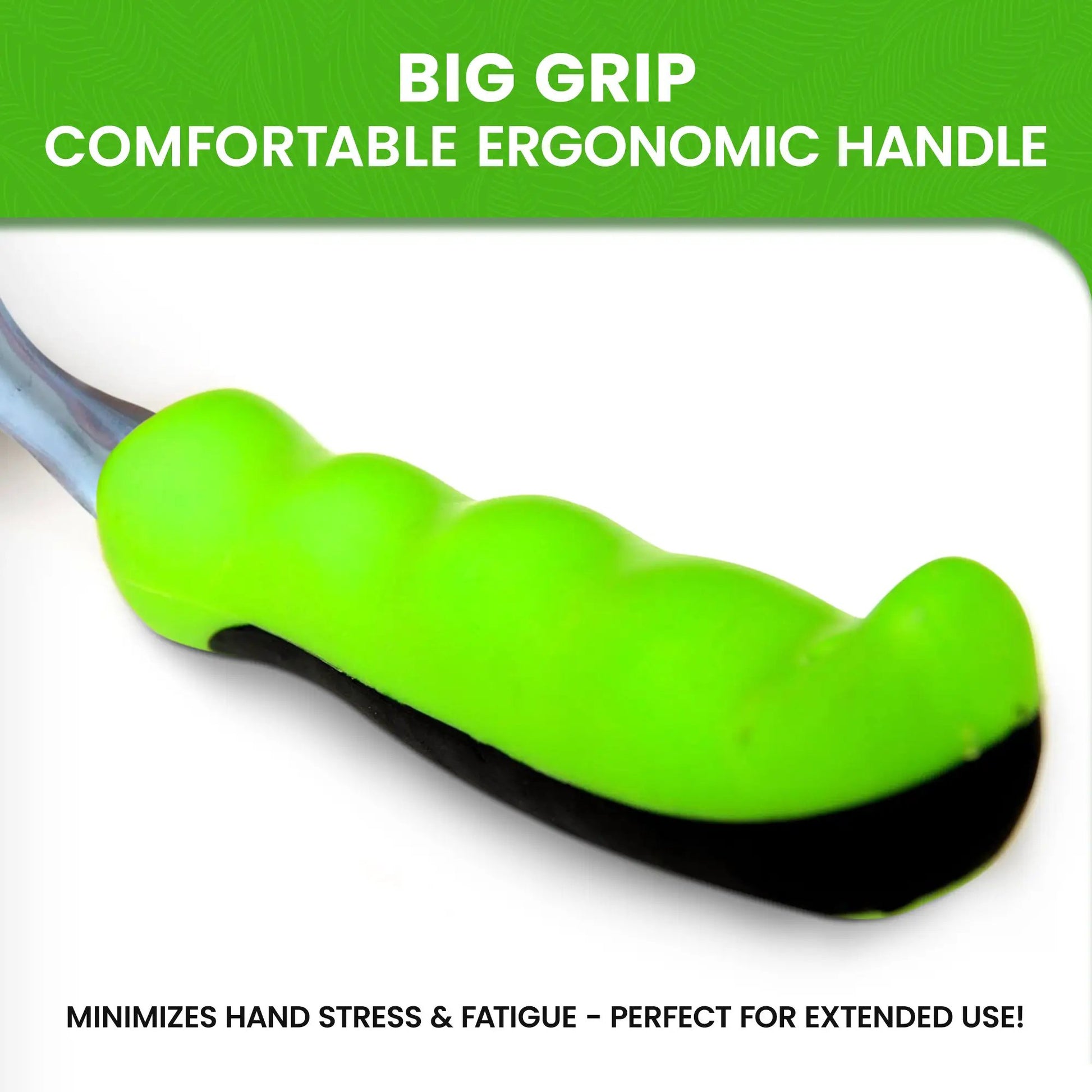 Big Grip Garden Hand Weeder Tool with Green Ergonomic Handle by Garden Guru weeder for beds on Tampa Home & Garden Store