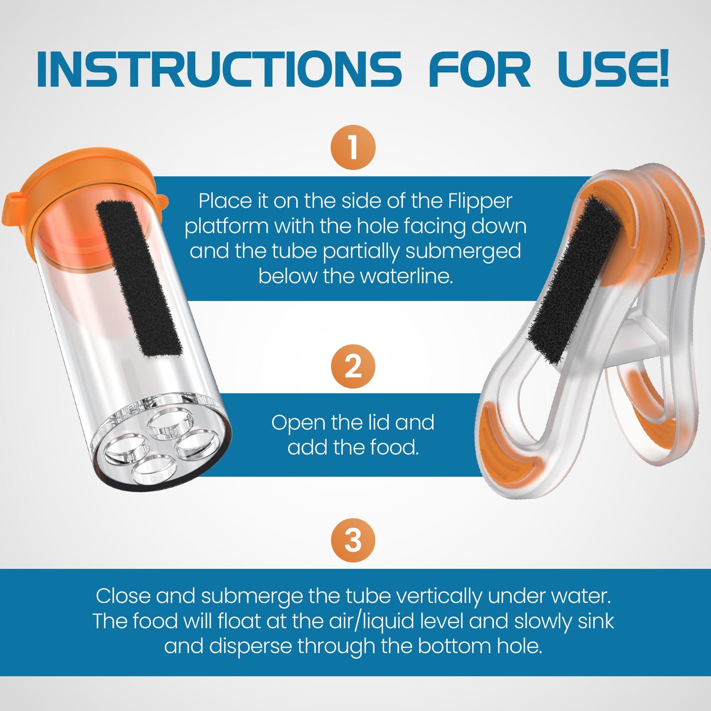 Flipper Aquarium Feeding Kit for Flipper Cleaners