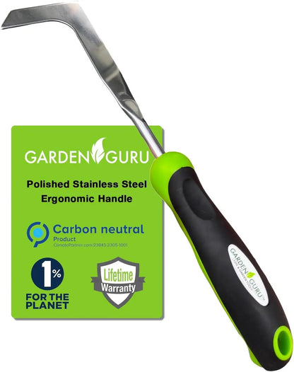 Garden Patio Crack Weeder, Garden Guru, stainless steel head, ergonomic green handle on Tampa Home & Garden Store