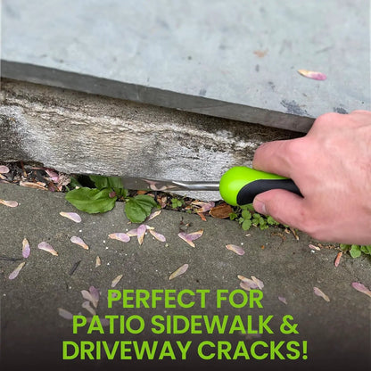 Weeding Fork Dandelion Weeder by Garden Guru with lime-green handle for patio cracks on Tampa Home & Garden Store