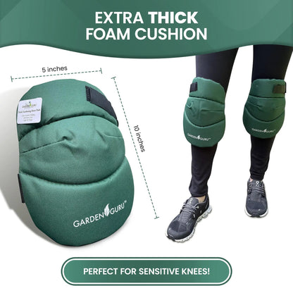 Extra Cushioned Gardening Kneepads With Straps green foam pads with straps by Garden Guru pair on Tampa Home & Garden Store