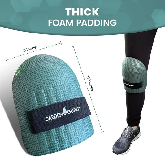 Garden Guru Ergonomic Gardening Kneepads with thick teal foam padding on Tampa Home & Garden Store