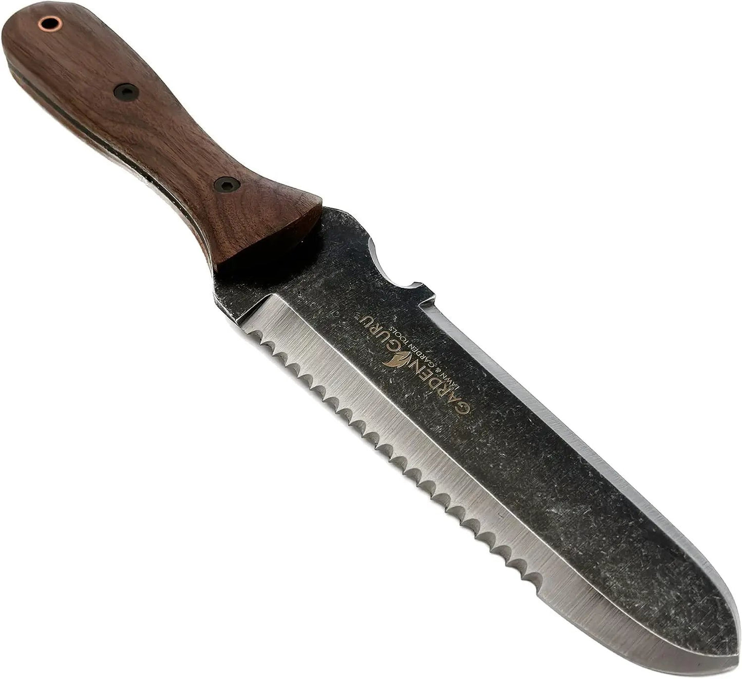 Vintage Hori Hori Garden Knife with Walnut Handle, serrated blade by Garden Guru on Tampa Home & Garden Store