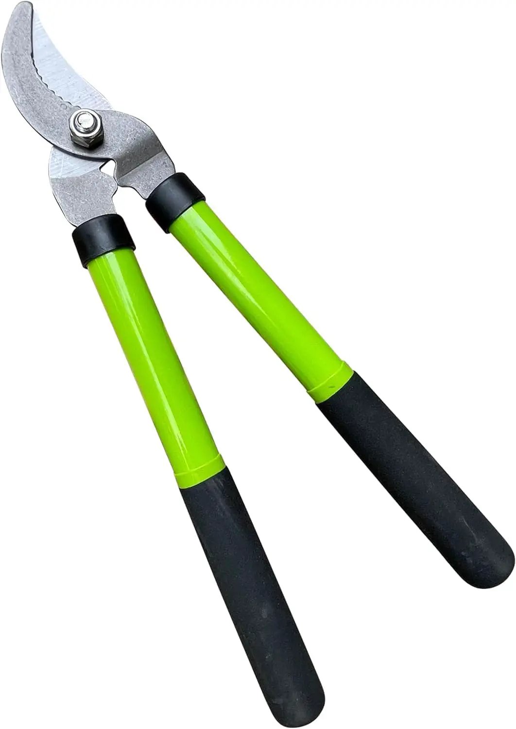 Garden Guru bypass loppers pruning shears with 15-inch neon green handles and black grips on Tampa Home & Garden Store