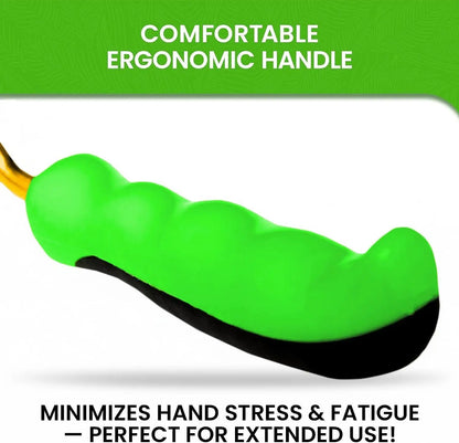 Titanium Dandelion Weeder Tool lime-green ergonomic handle Garden Guru rust resistant on Tampa Home & Garden Store