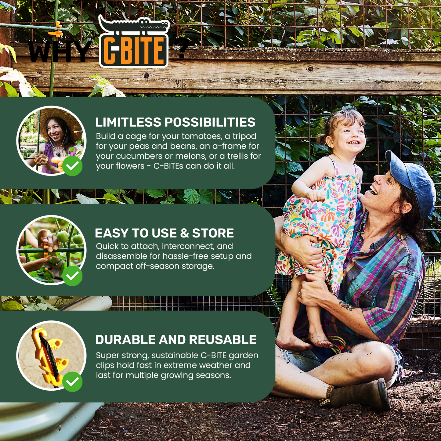 C-BITE Garden Stake Clips