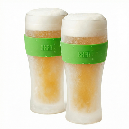 Barcelona Acrylic Cooling Beer Glassware Set of 2