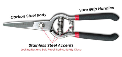 Classic Straight Blade Garden Bypass Pruners - Tampa Home & Garden Store
