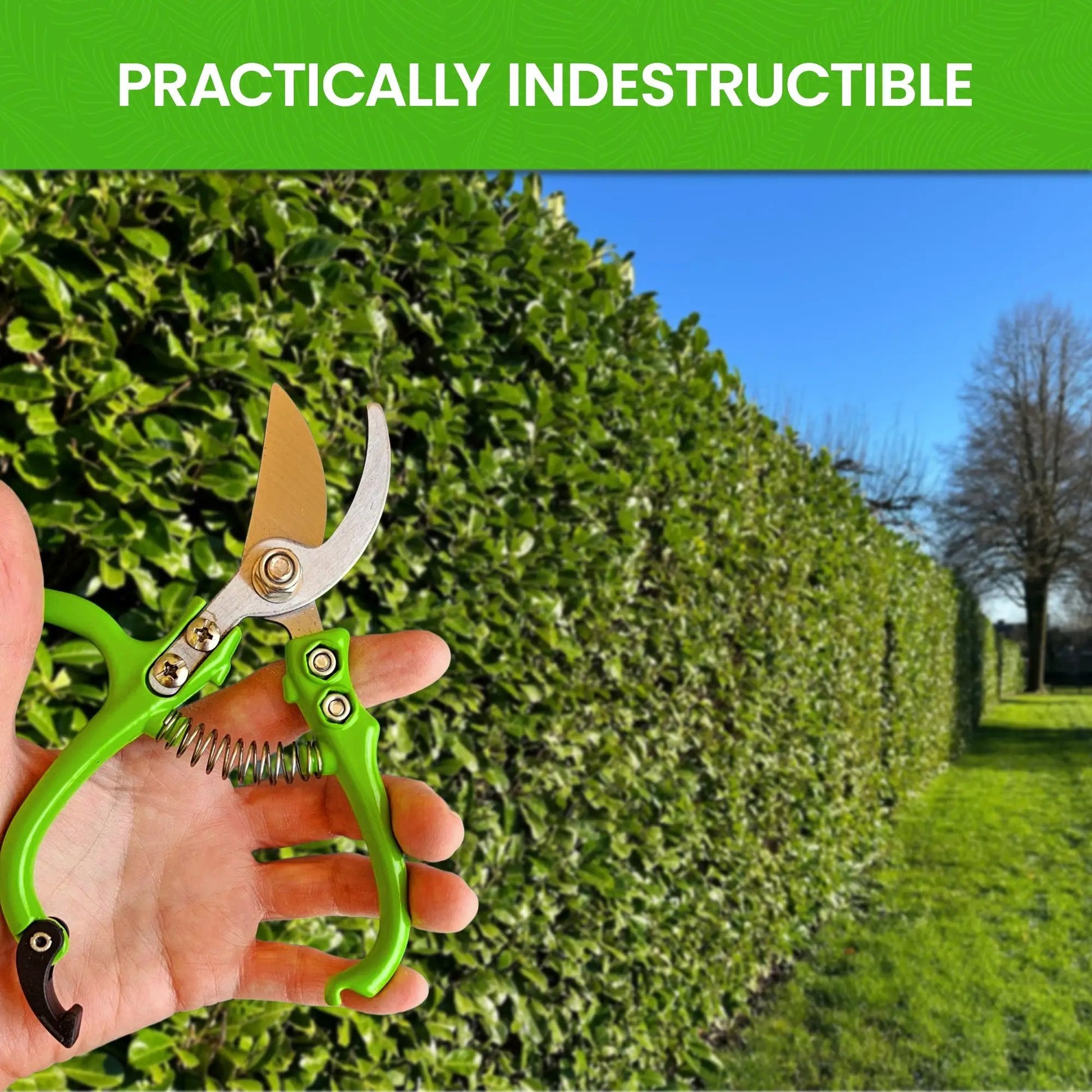Ergo Garden Snips Clippers curved blade pruning shears by Garden Guru with green handles on Tampa Home & Garden Store