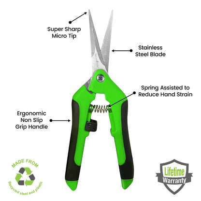 Garden Guru Micro Snips pruning shears with stainless blade and non-slip grip on Tampa Home & Garden Store