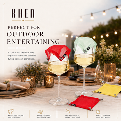 Weighted Outdoor Wine Glass Covers Set of 4