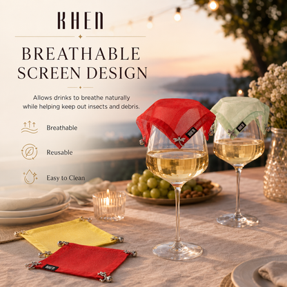 Weighted Outdoor Wine Glass Covers Set of 4