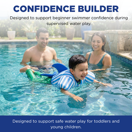 Toddler Blue Shark Swim Vest for Pool and Beach