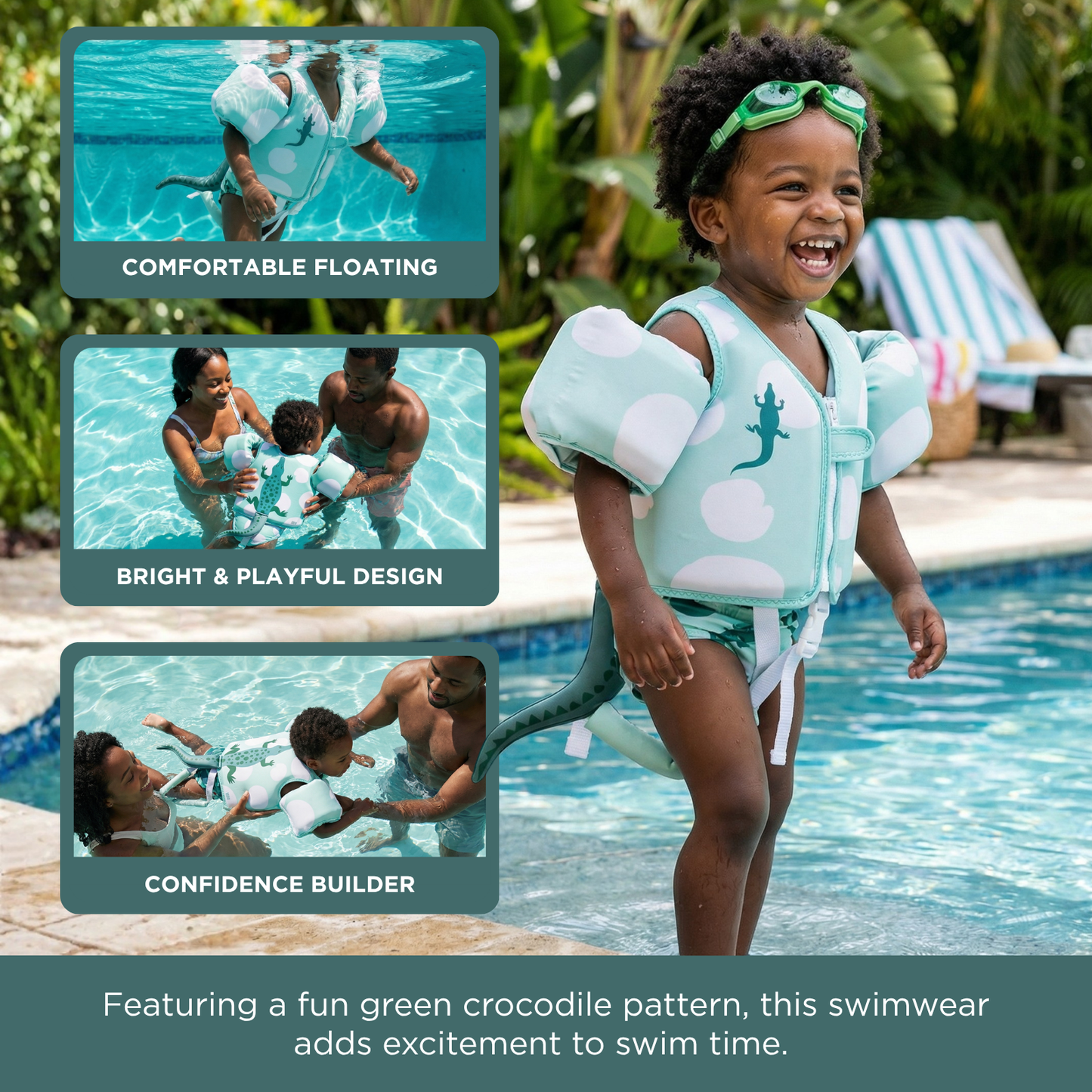 Toddler Swim Vest and Soft Neoprene Arm Sleeves
