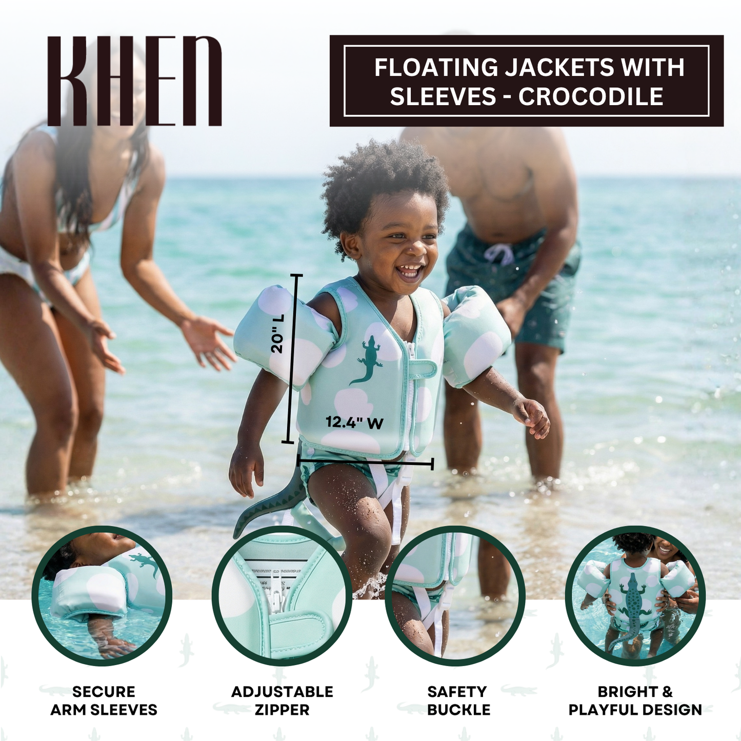 Toddler Swim Vest and Soft Neoprene Arm Sleeves