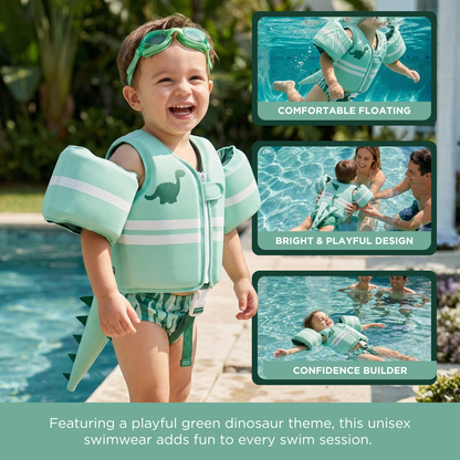 Toddler Dinosaur Swim Jacket and Sleeves