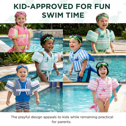 Toddler Dinosaur Swim Jacket and Sleeves