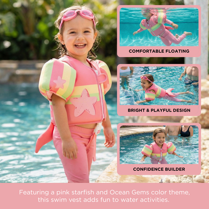Toddler Swim Vest With Sleeves For Pool and Beach