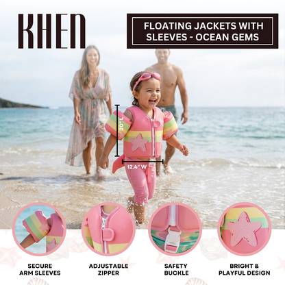 Toddler Swim Vest With Sleeves For Pool and Beach