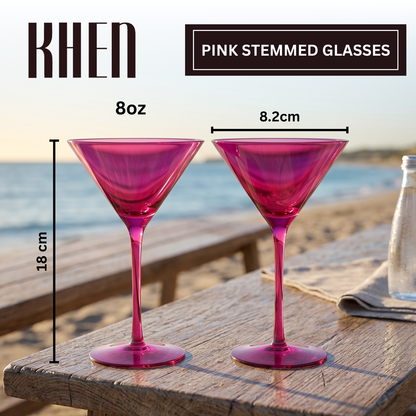 Chica Martini Cocktail Glassware Set of Two