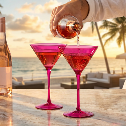 Chica Martini Cocktail Glassware Set of Two
