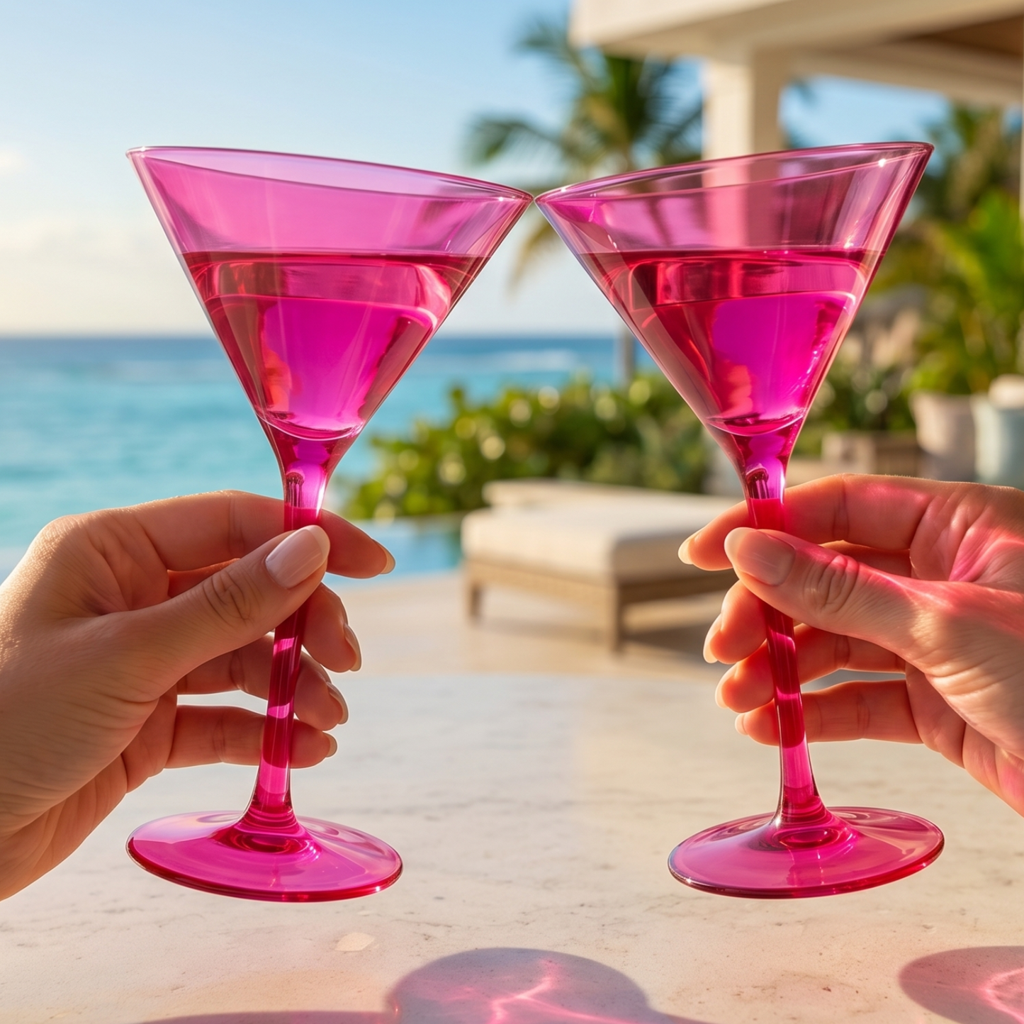 Chica Martini Cocktail Glassware Set of Two