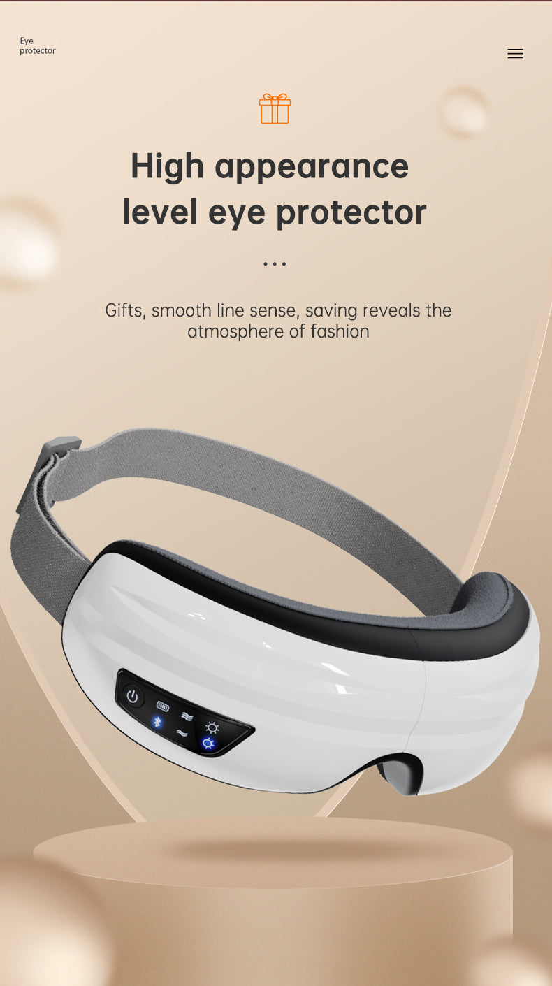 Eye Massager Air Pressure Vibration Eye Protector Bluetooth Eye Massage Relax Migraines Relief Improve Sleep - Tampa Home & Garden Store