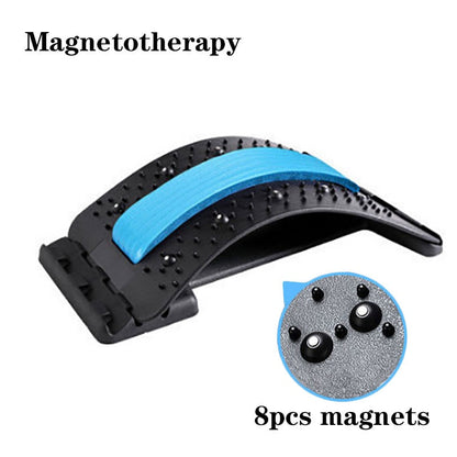 Magnetotherapy Multi-Level Adjustable Back Massager Stretcher Waist Neck Fitness Lumbar Cervical Spine Support Pain Relief - Tampa Home & Garden Store