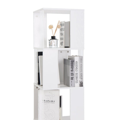 6-layer rotating acrylic board simple bookshelf, multi-functional creative bookshelf for students in the living room - Tampa Home & Garden Store