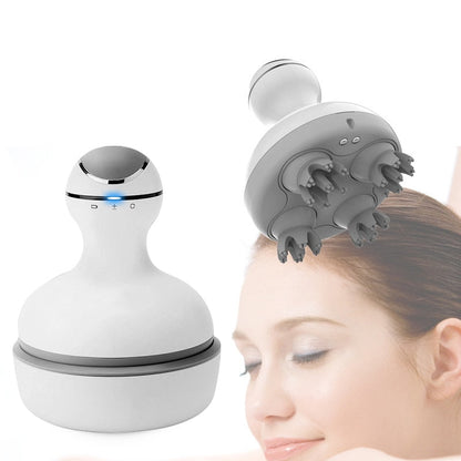New 3D Waterproof Electric Head Massager Wireless Scalp Massage Promote Hair Growth Body Deep Tissue Kneading Vibrating - Tampa Home & Garden Store