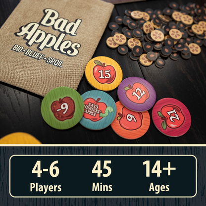 Bad Apples Bluffing Auction Card Game For Adults