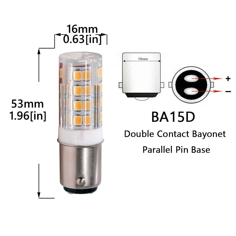 Bombilla LED tipo bayoneta BA15D de 12 V y bajo consumo, 1156 