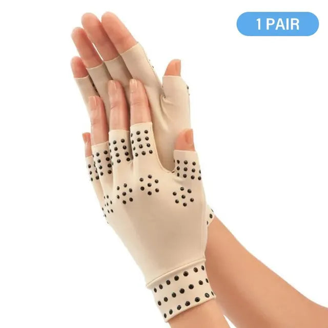 1 Pair Magnetic Therapy Gloves Wrist Support Arthritis Pain Relief Heal Joints Braces Supports Health Sport Care Hand Massager - Tampa Home & Garden Store