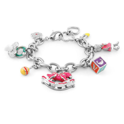 Children's bracelet Lauren G Adams charm bracelet with carousel horse and ABC cube charms on Tampa Home & Garden Store