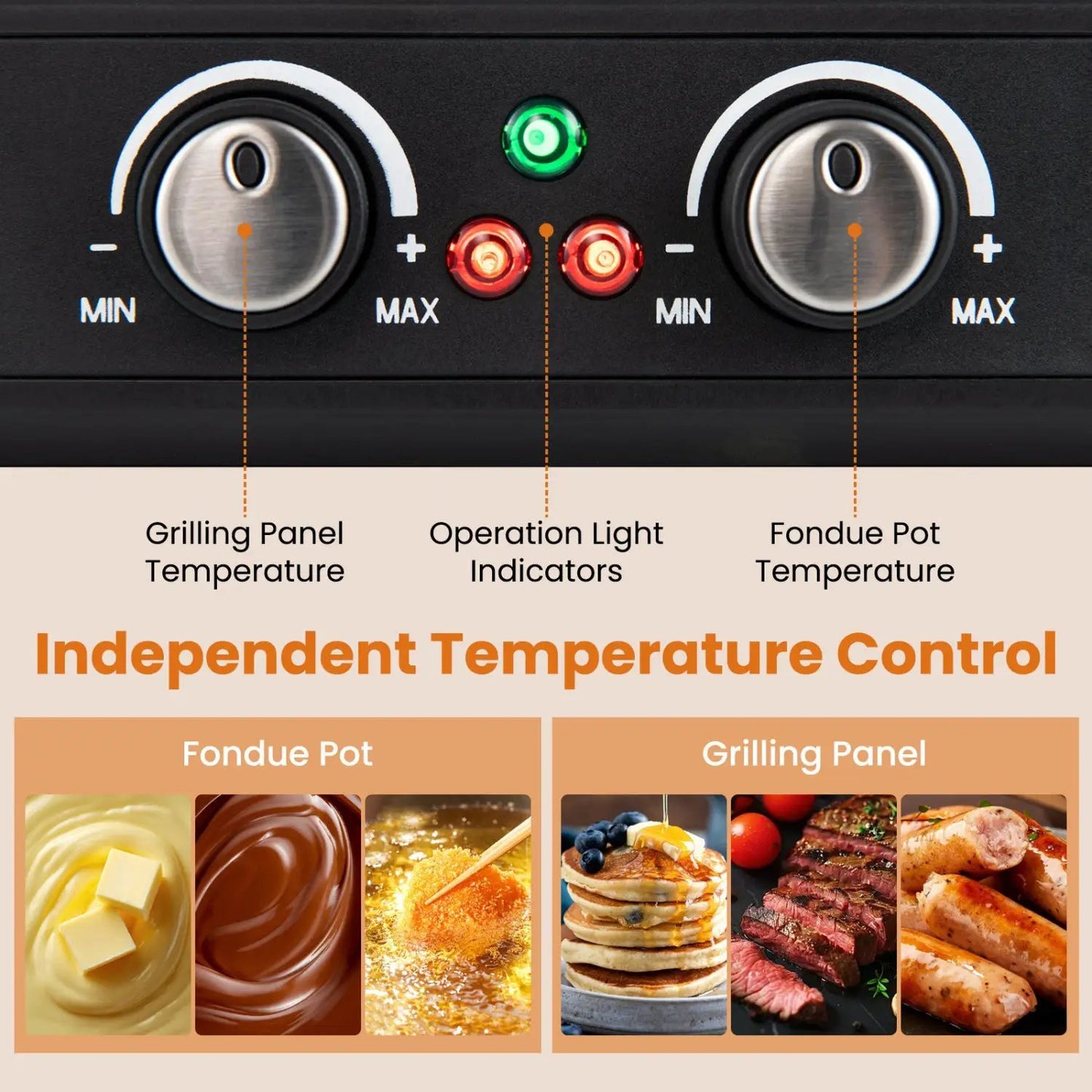 BBQ Grill and Fondue Pot Set for Eight People