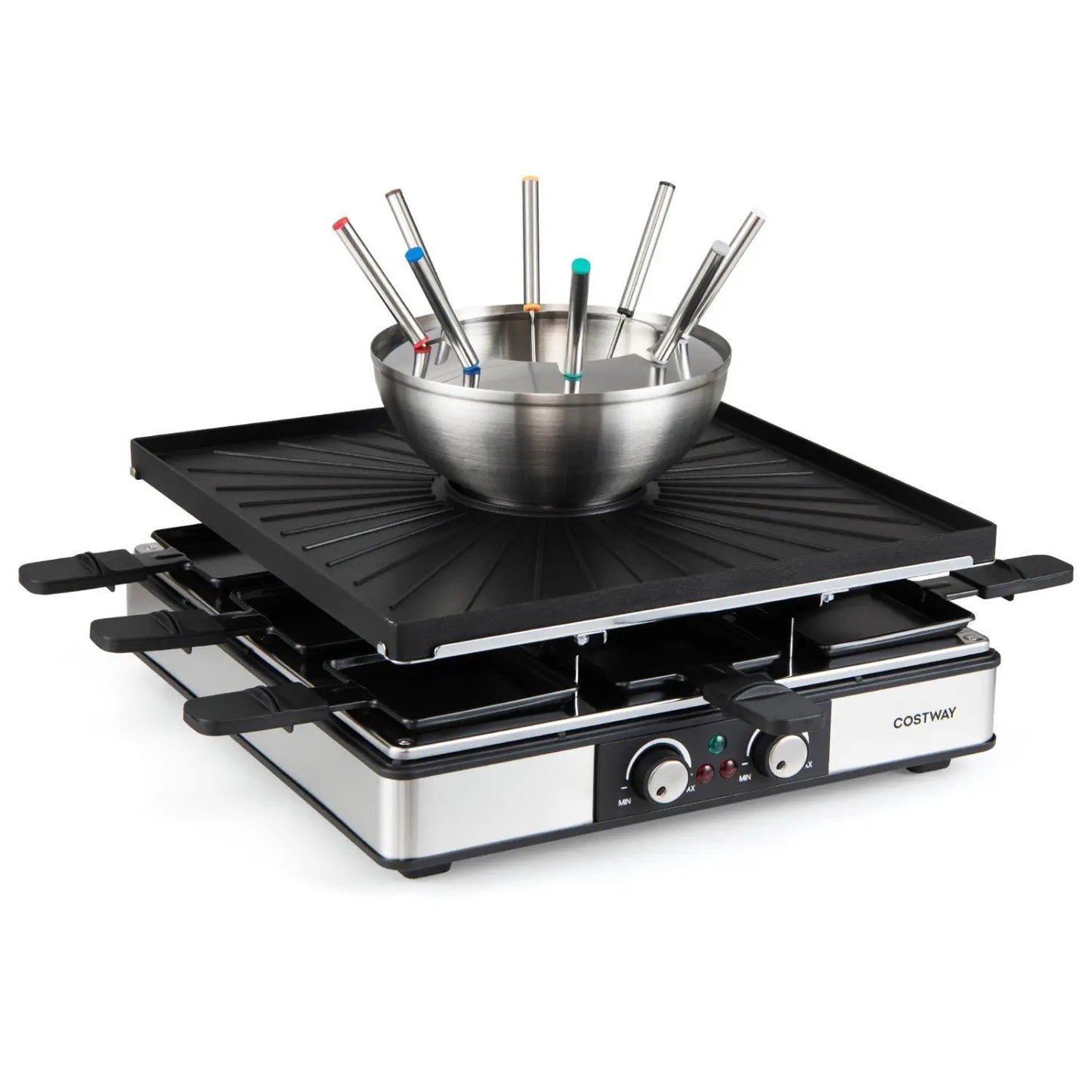 BBQ Grill and Fondue Pot Set for Eight People