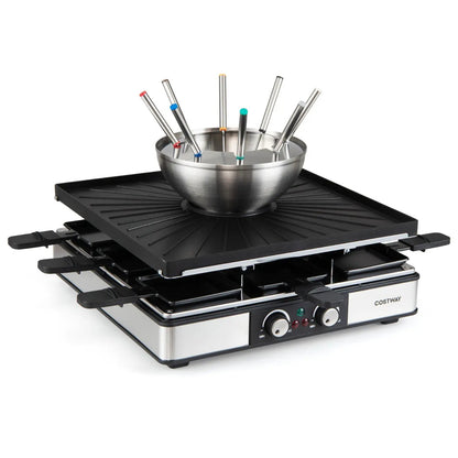 BBQ Grill and Fondue Pot Set for Eight People