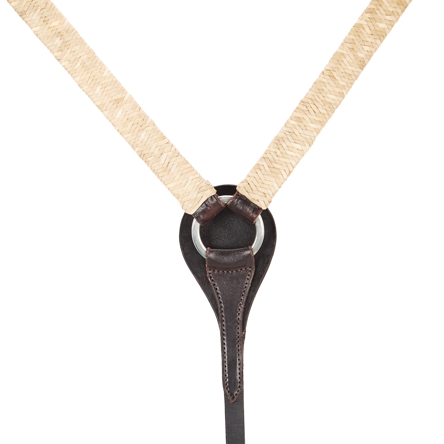 Mayatex WD-1NRBC braided natural rawhide 1in straight breast collar with braided straps on Tampa Home & Garden Store