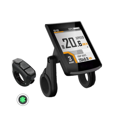EUNORAU BC281 Bluetooth bike display with handlebar mount black bezel green 4-pin connector on Tampa Home & Garden Store