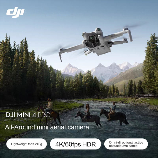 Le DJI Mini 4 Pro, une mini-caméra aérienne tout-en-un de DJI, est un drone d'entrée de gamme qui suit intelligemment les prises de vue panoramiques.
