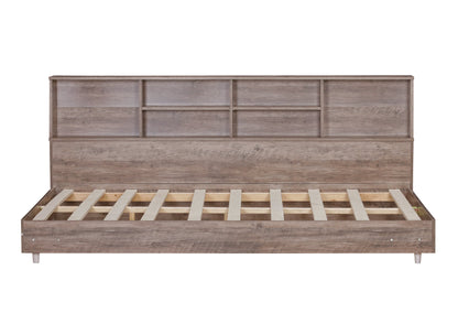 Full Size Daybed Frame with Storage Bookcases Wood Light Oak - Tampa Home & Garden Store