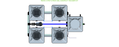ALIEN RDWC 4 Pot 2 Row Kit