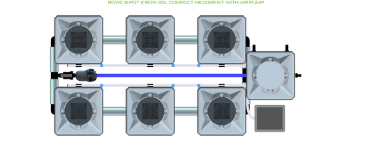 ALIEN RDWC 6 Pot 2 Row Kit