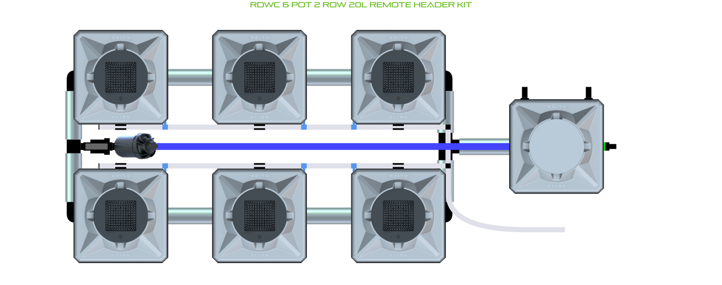 ALIEN RDWC 6 Pot 2 Row Kit