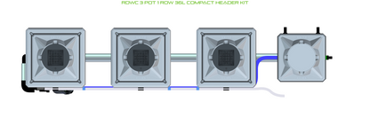 ALIEN RDWC 3 Pot 1 Row Kit